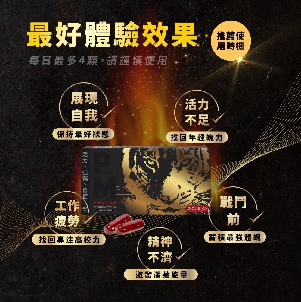 Play&Joy｜Powerman 瑪卡活力膠囊