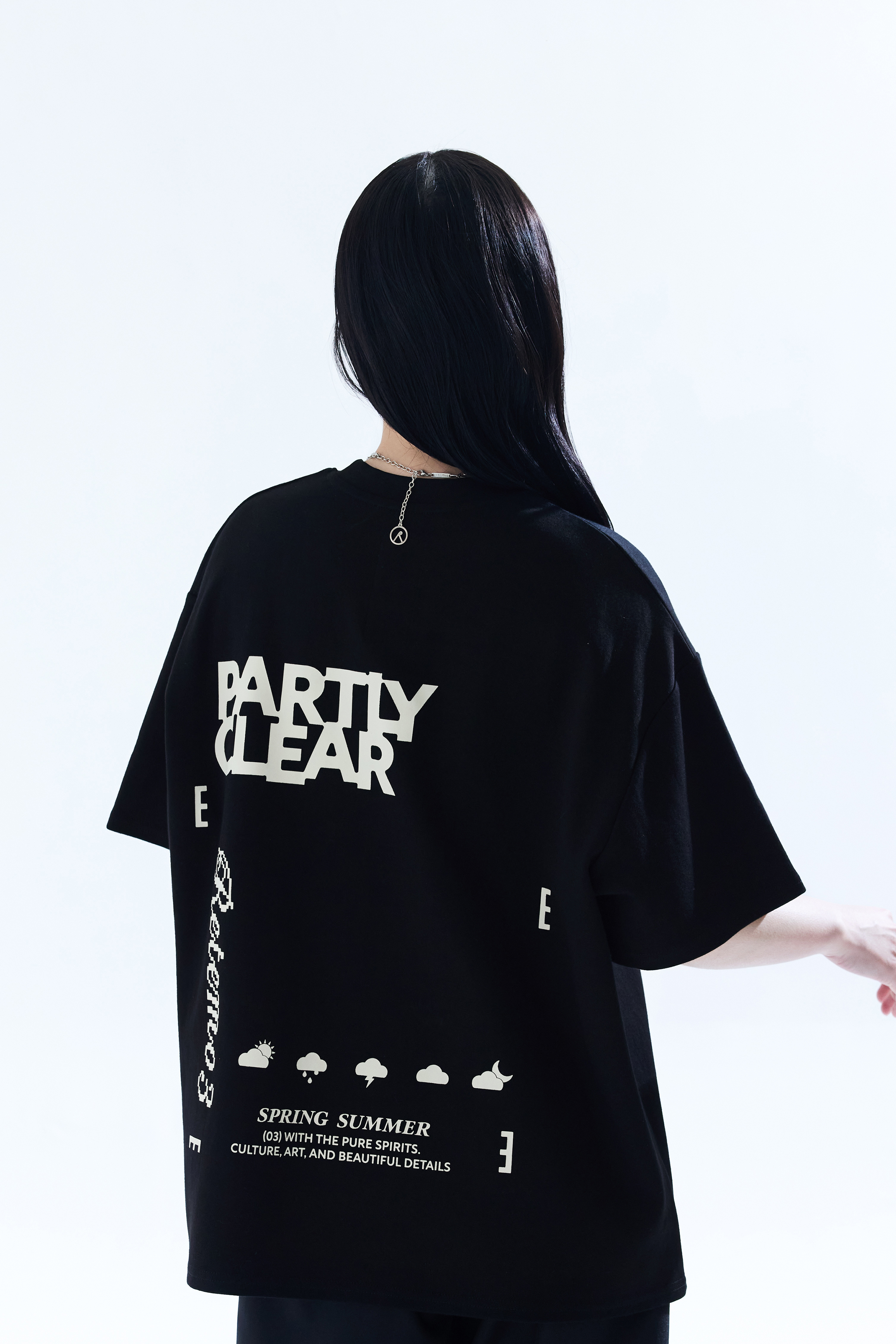 Partly Clear Tee｜Black