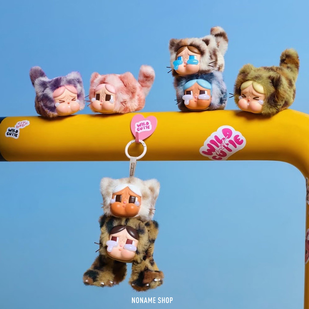POP MART 泡泡瑪特 CRYBABY 豹豹貓貓系列 磁吸 搪膠臉 毛絨 掛件 盲盒
