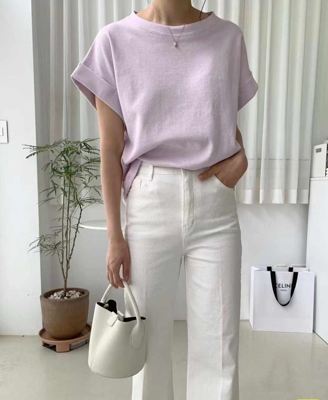 厚一點點點簡約tee(14586)