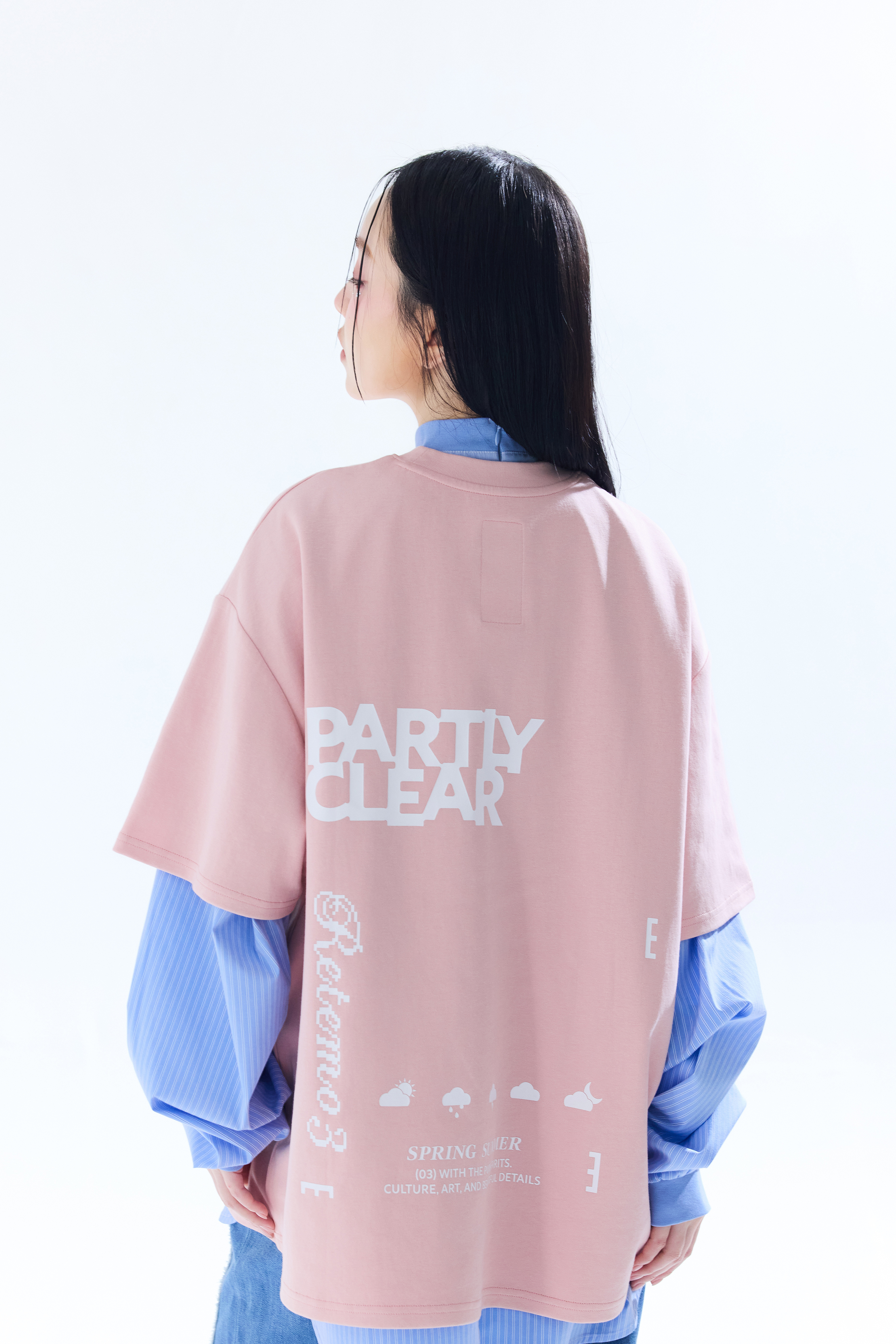 Partly Clear Tee｜Cameo Pink