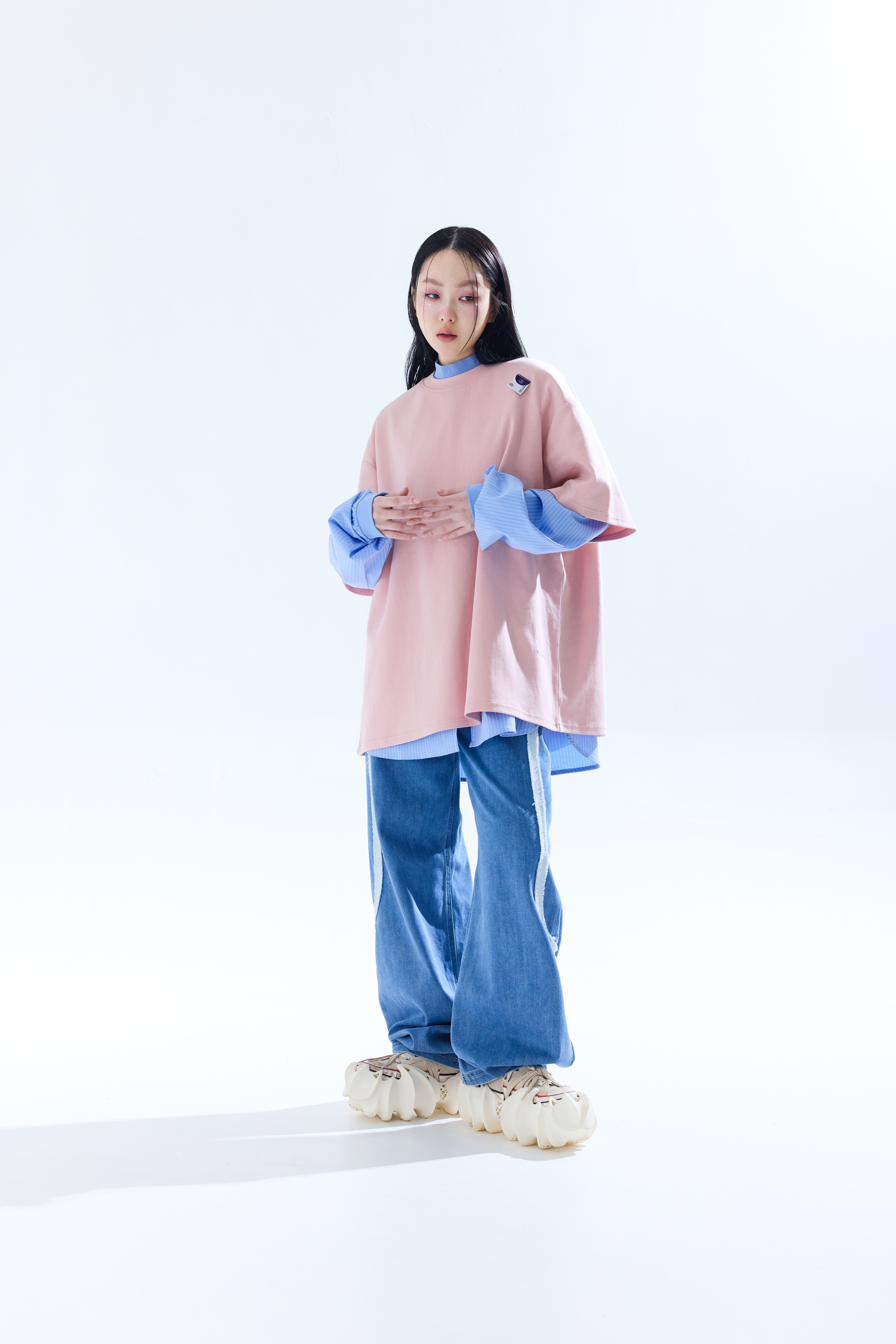 Partly Clear Tee｜Cameo Pink