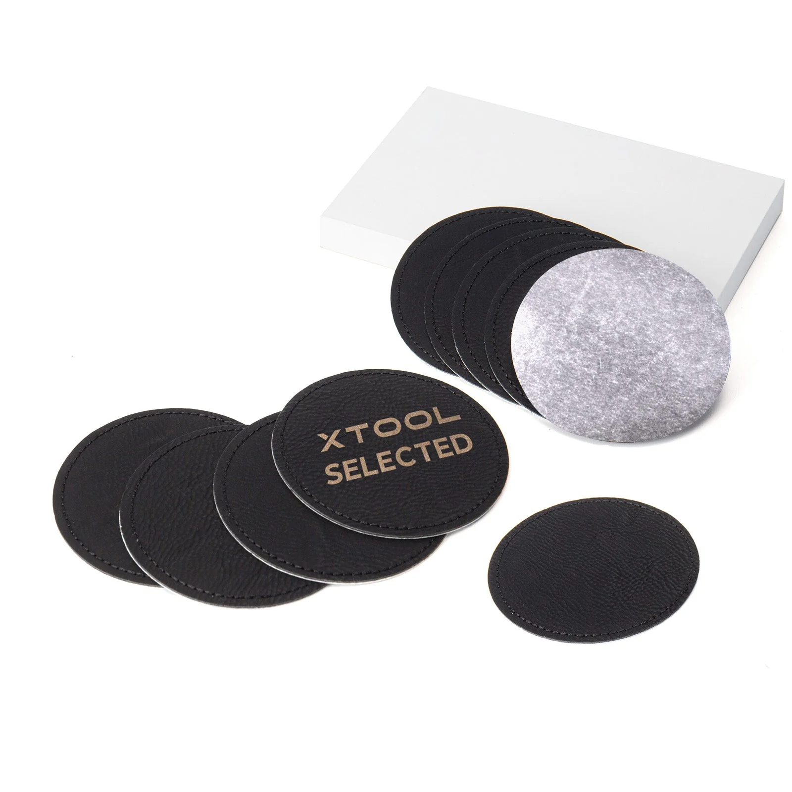 Makeblock xTool 可鐳雕 PU 皮革黑轉金 (10 件)