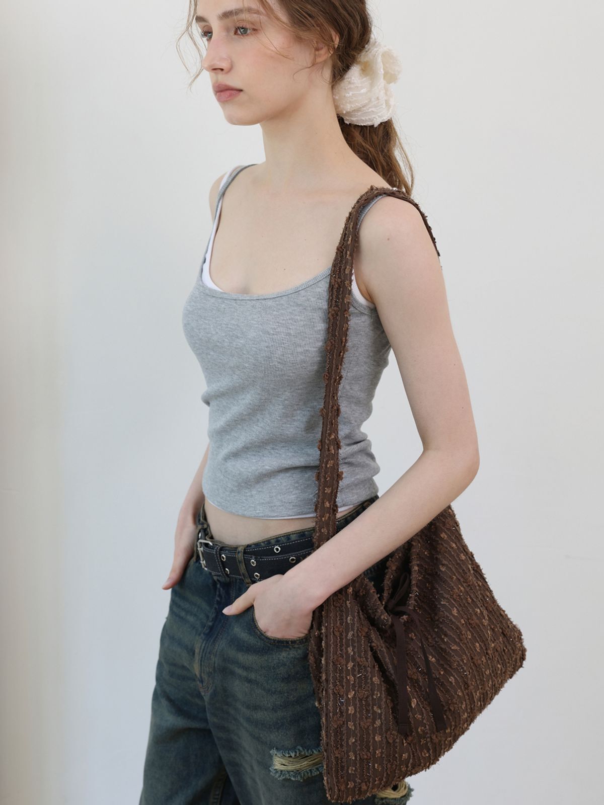 Voor Lace Flower Shoulder&Cross Bag