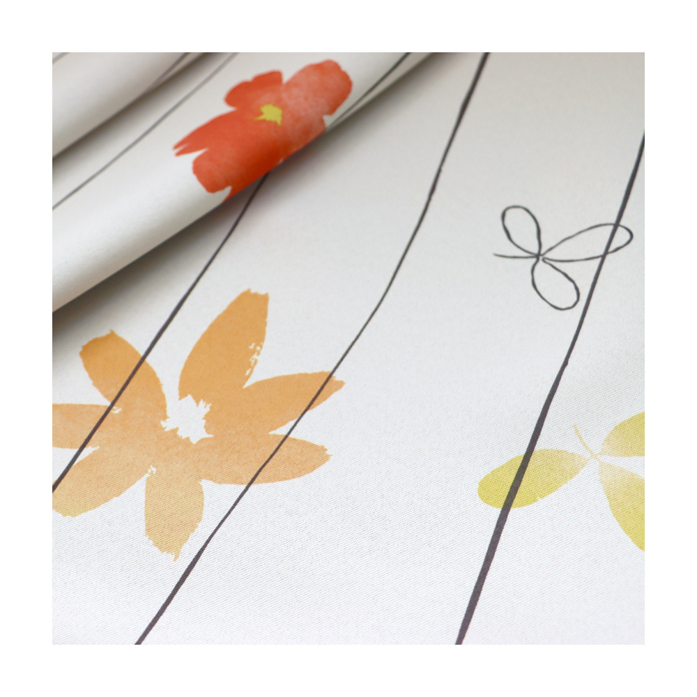 手工製作│遮光窗簾│半窗落地窗│橙花暈染│織帶│2尺寸