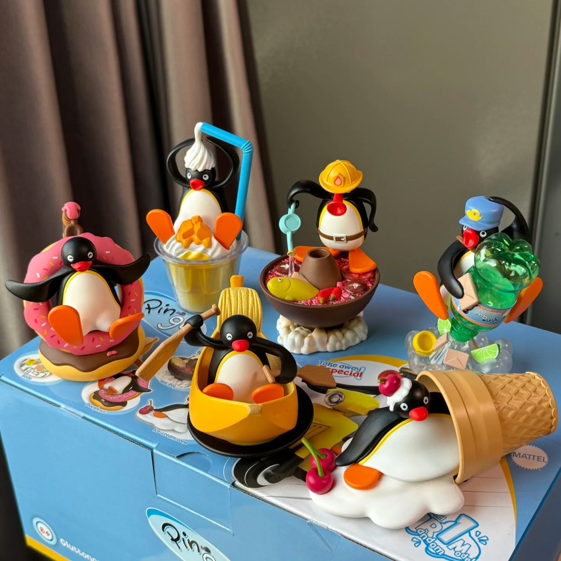 PINGU 貪吃的小鵝系列 企鵝家族 公仔 盲盒 手辦 確認款 隱藏款 整端6個
