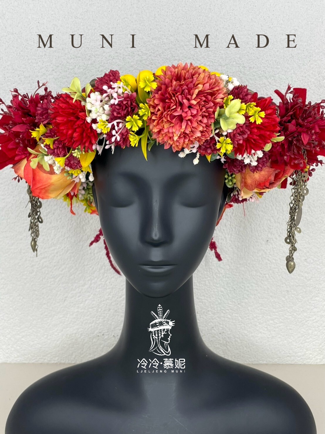 Muni-No.20木珠花環56cm