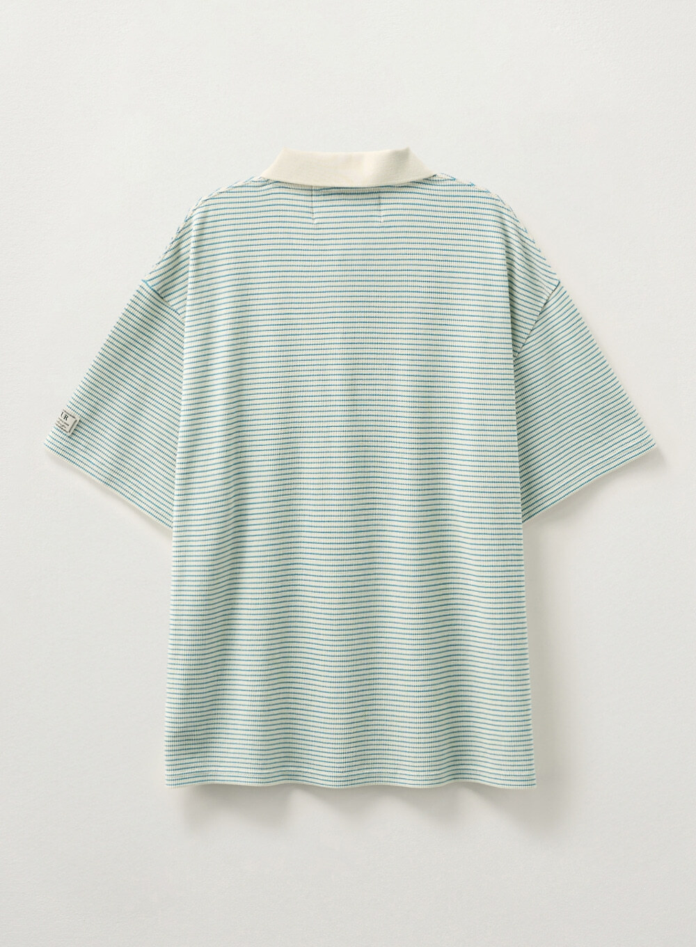SATUR] Stripe Collar T-Shirt