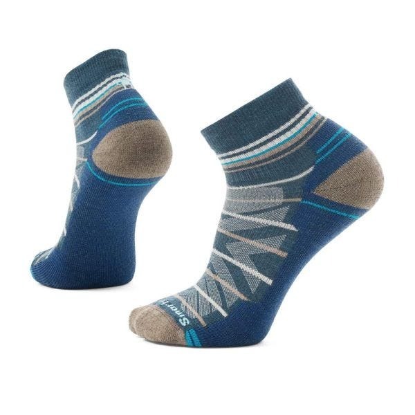 【Smartwool】 機能戶外全輕量減震印花低筒襪/SW001612-暮光藍、淡灰