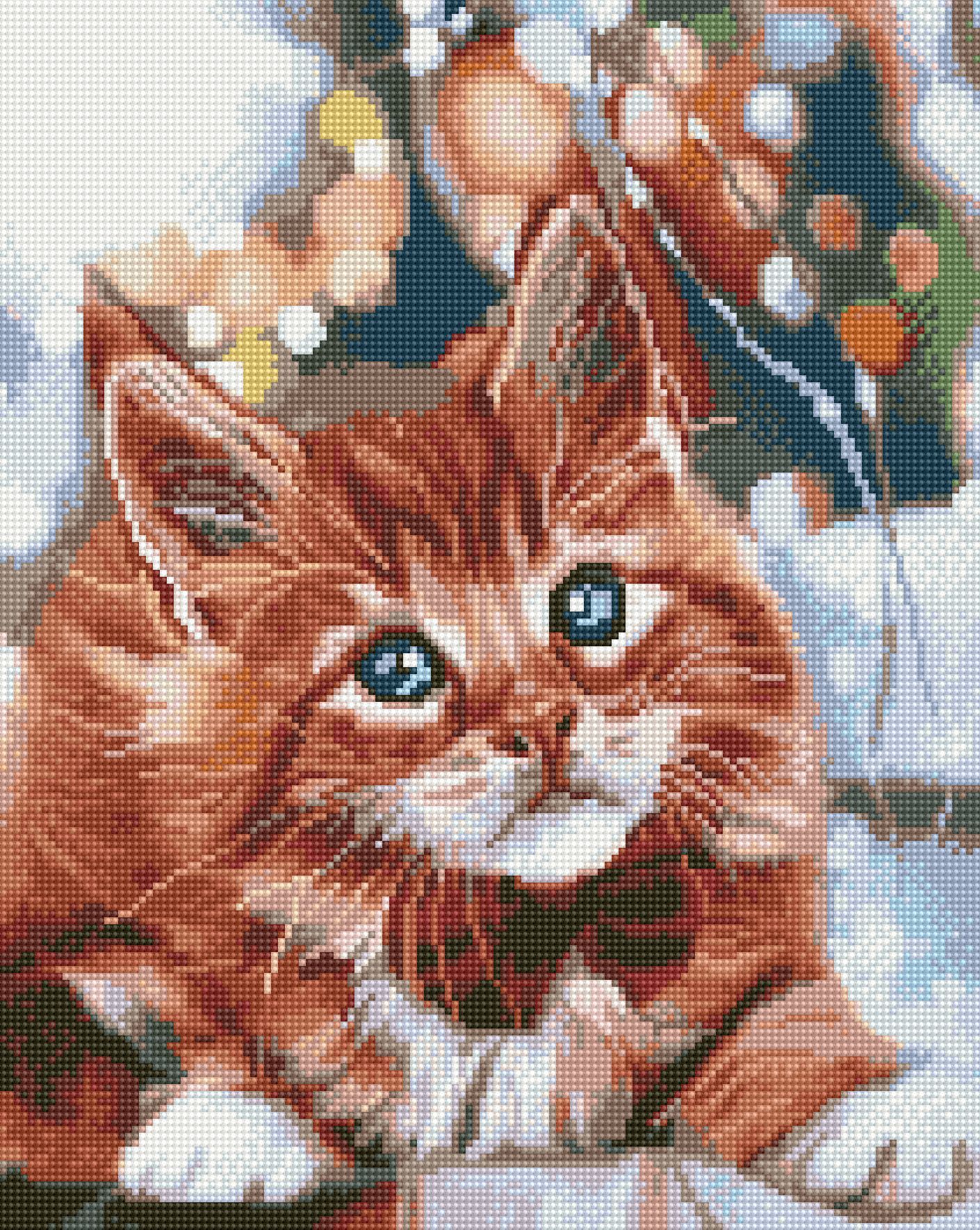 藝術生活 鑽石新設計 滿版立體鑽石畫【GJ5908】柔情喵語  40*50CM