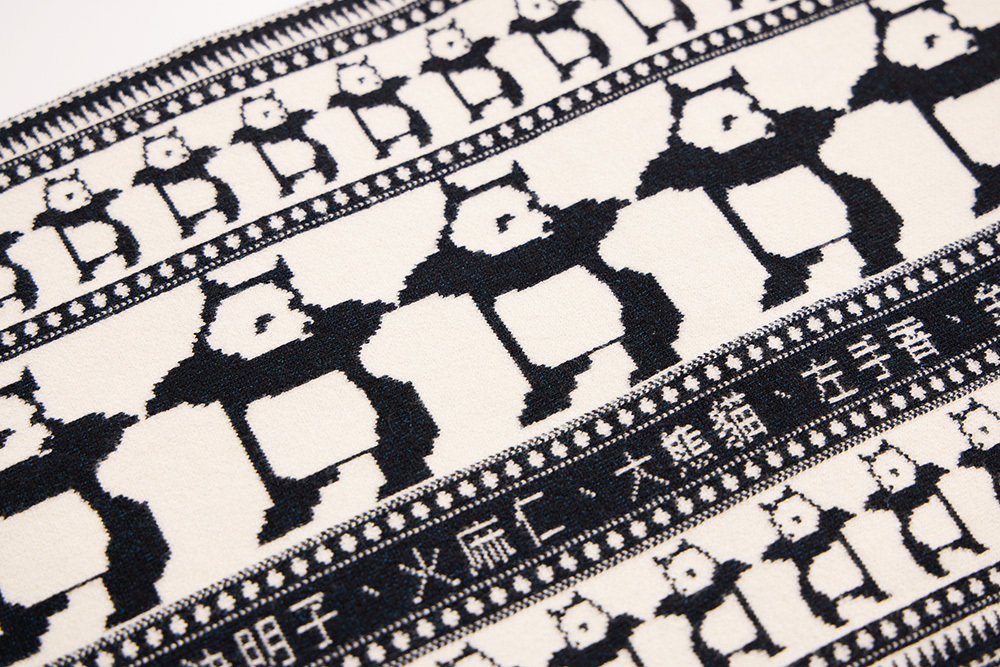 Dancing Chinese Medicine Scarf- B&W