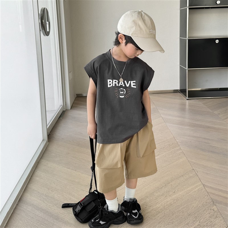 《1277》中大童BRAVE削肩背心(110-170)