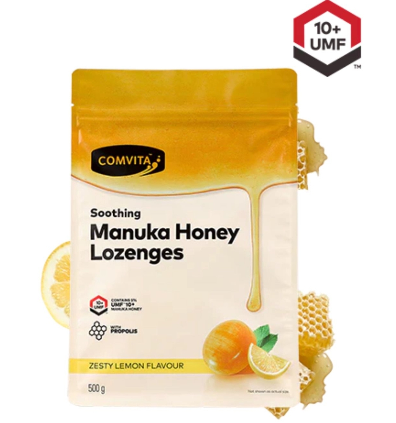 Cd7310  蜂膠麥蘆卡蜂蜜潤喉糖(檸檬味)  179/1  350/2