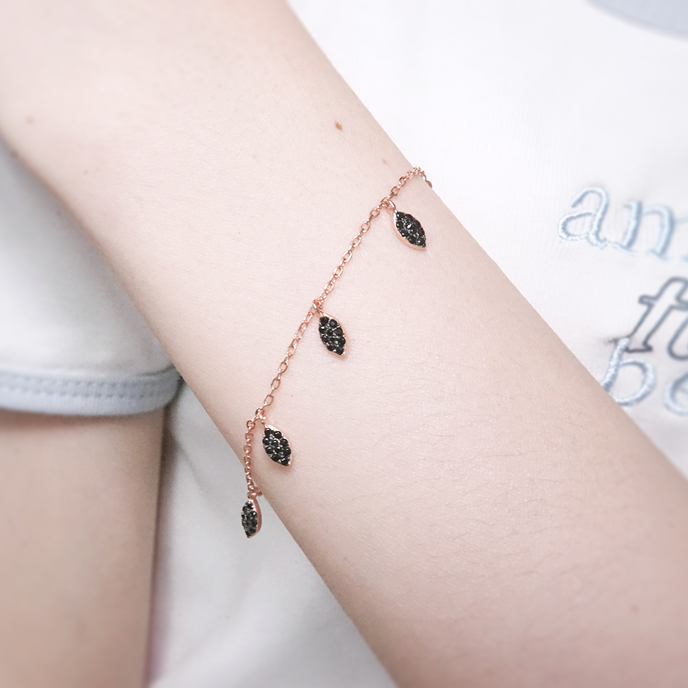 漫步地中海 純銀手鍊 Taffy系列 925純銀 美鑽款 玫瑰金色 女生手鍊