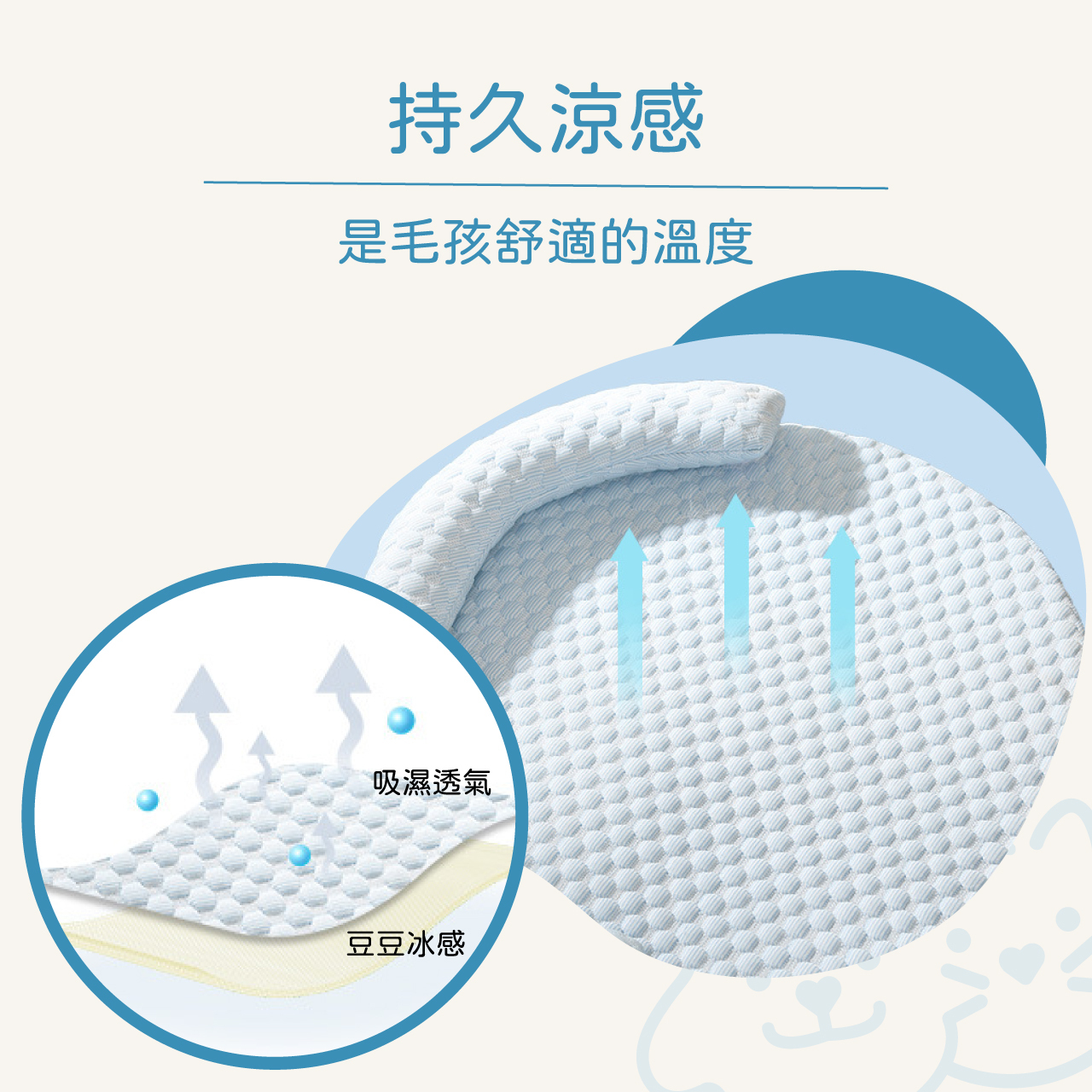 Cooling Bubble Pet Bed 【Little poppet】