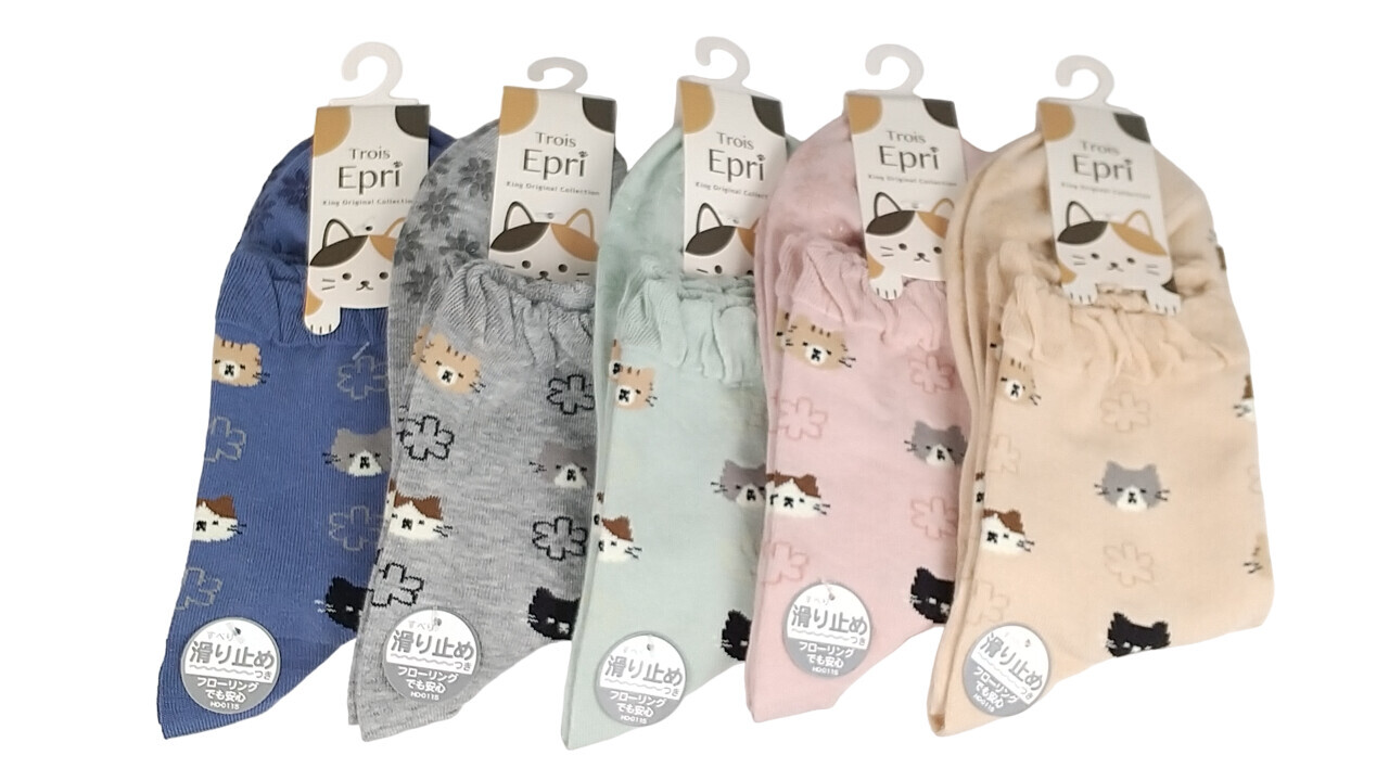 日式貓貓圖案襪 (非日本製)