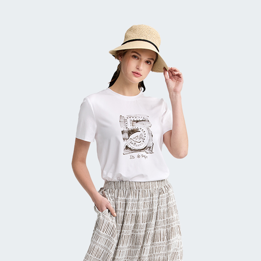 個性手繪燙鑽棉T