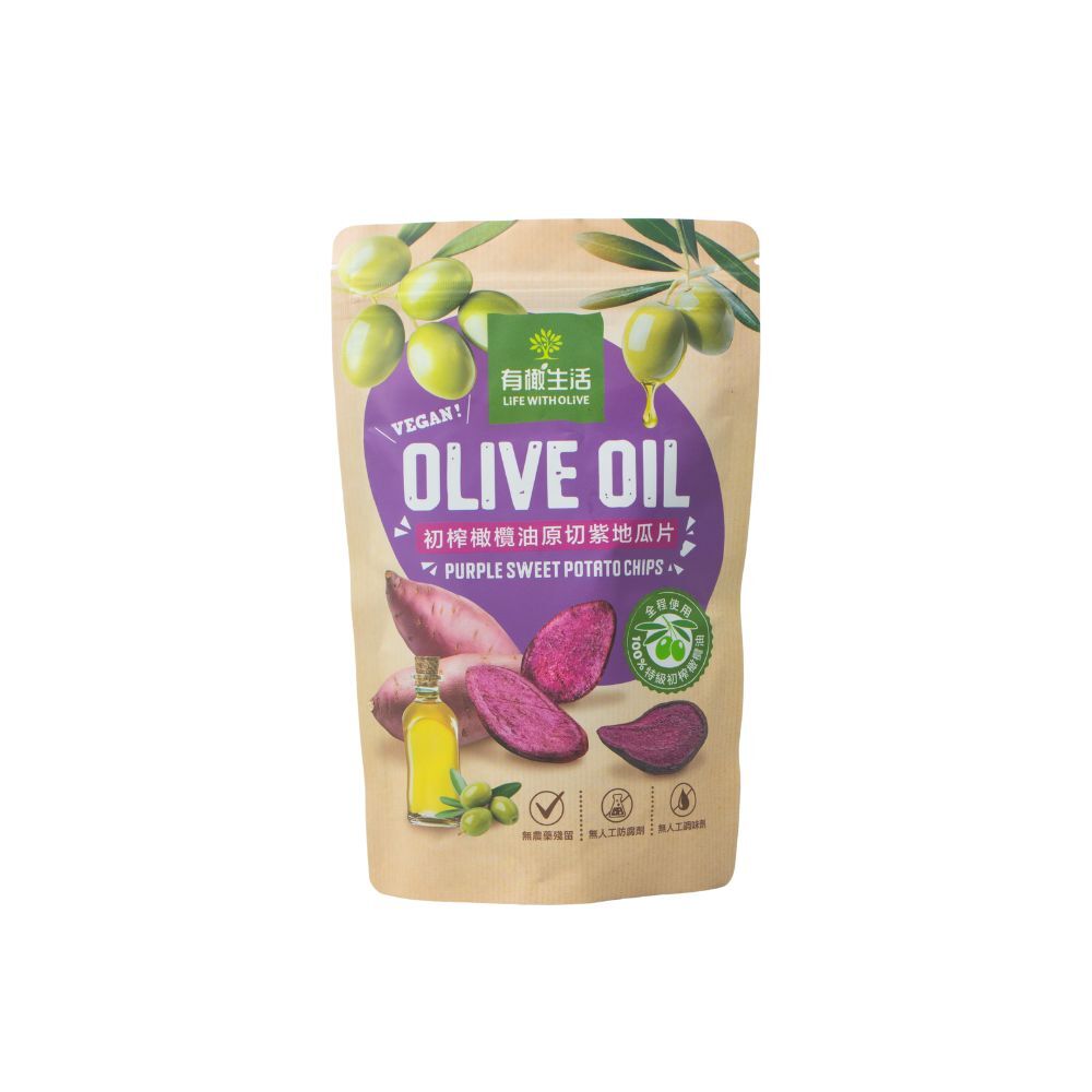 初榨橄欖油原切紫地瓜片50g