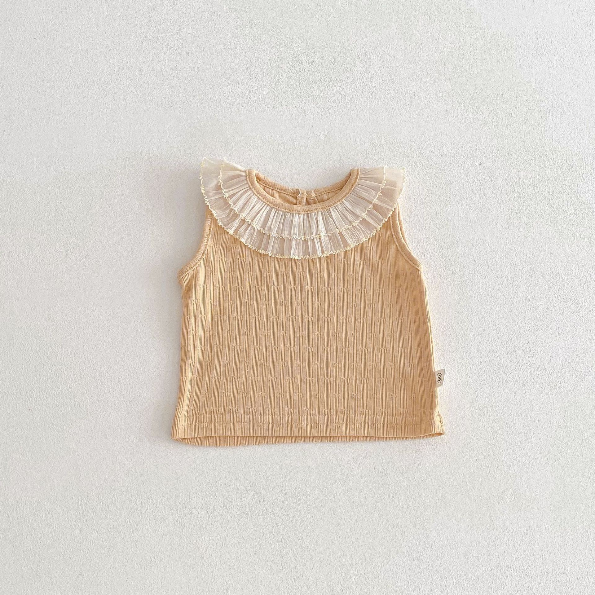 四色蕾絲花邊背心