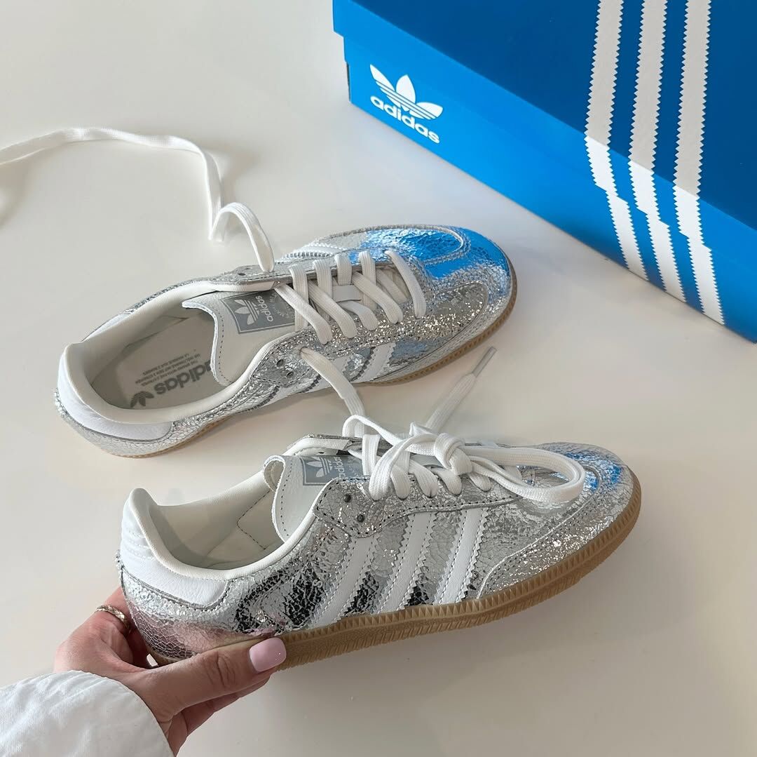 <快速出貨> Adidas Samba OG Y2K 蛇紋復古鏡面銀