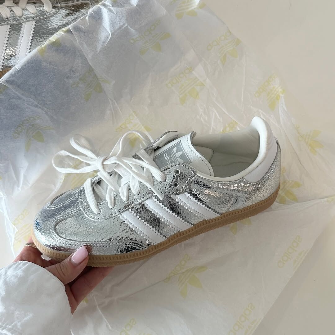 <快速出貨> Adidas Samba OG Y2K 蛇紋復古鏡面銀