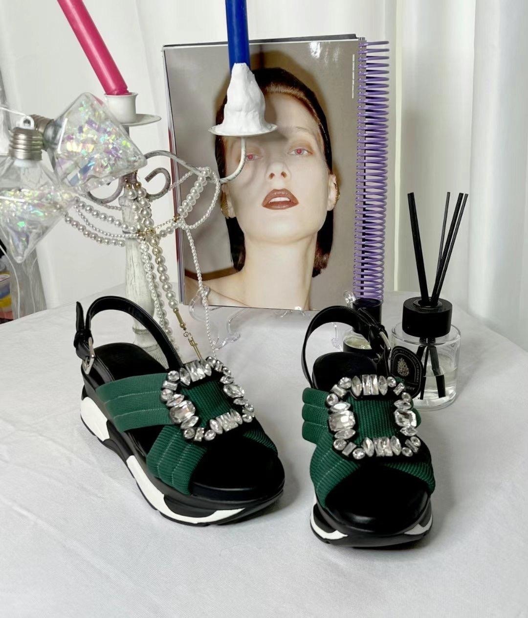 FT275 交叉大方扣涼鞋#SD1092#正常碼