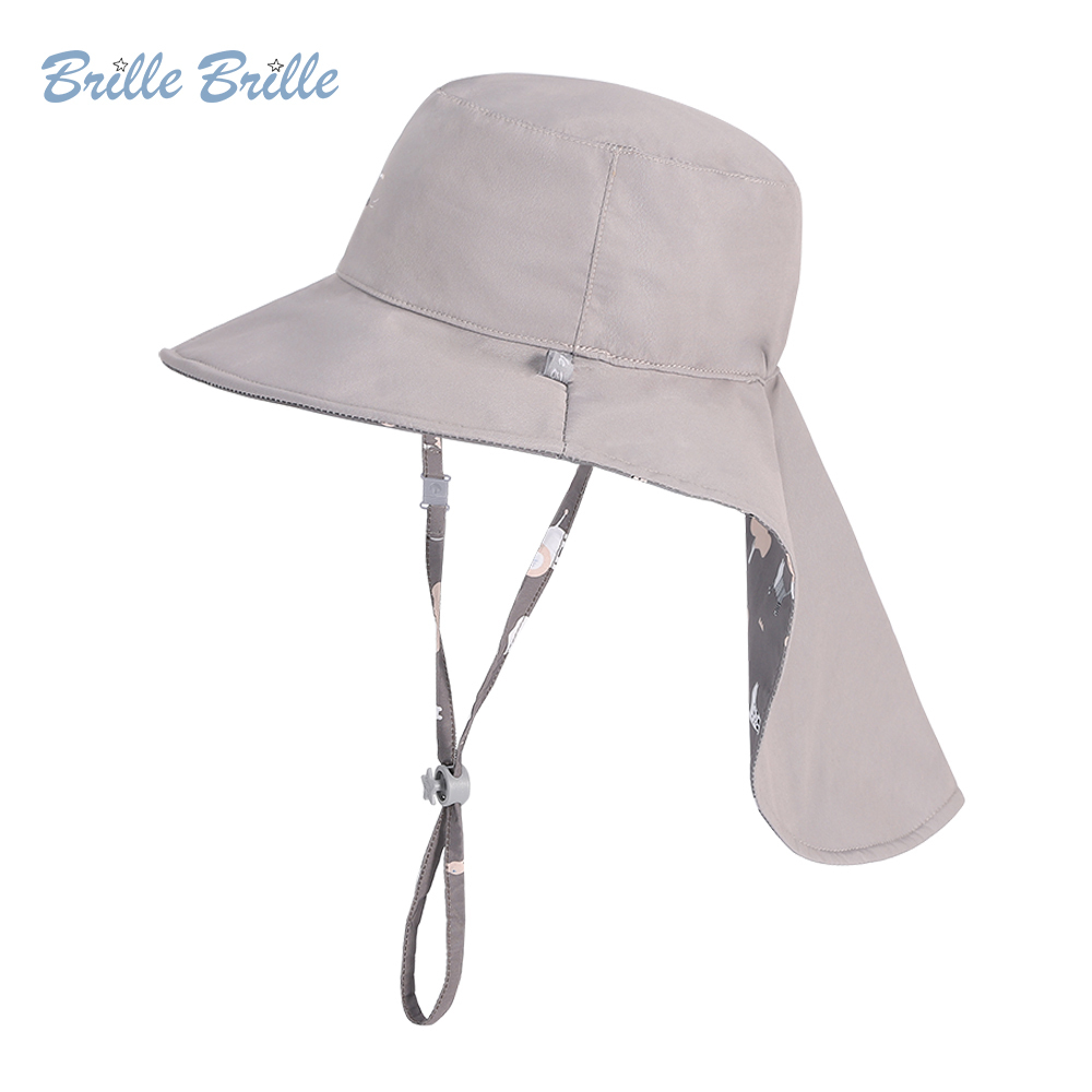 【Brille Brille】兒童防曬帽 魟魚系列Manta Ray 頸部防護 加長型-荒原歷險記