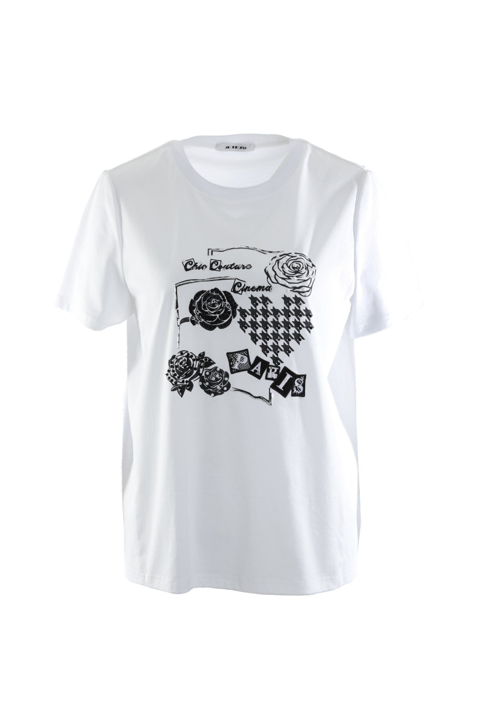 BE10335A1 黑白藝術圖紋寬版長T