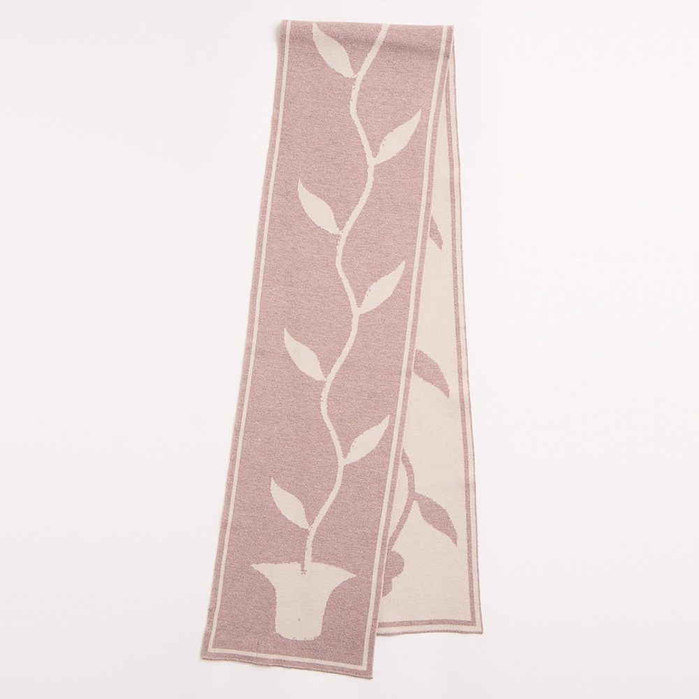 Hai‘an Road Flower Very Tall Scarf- Brown