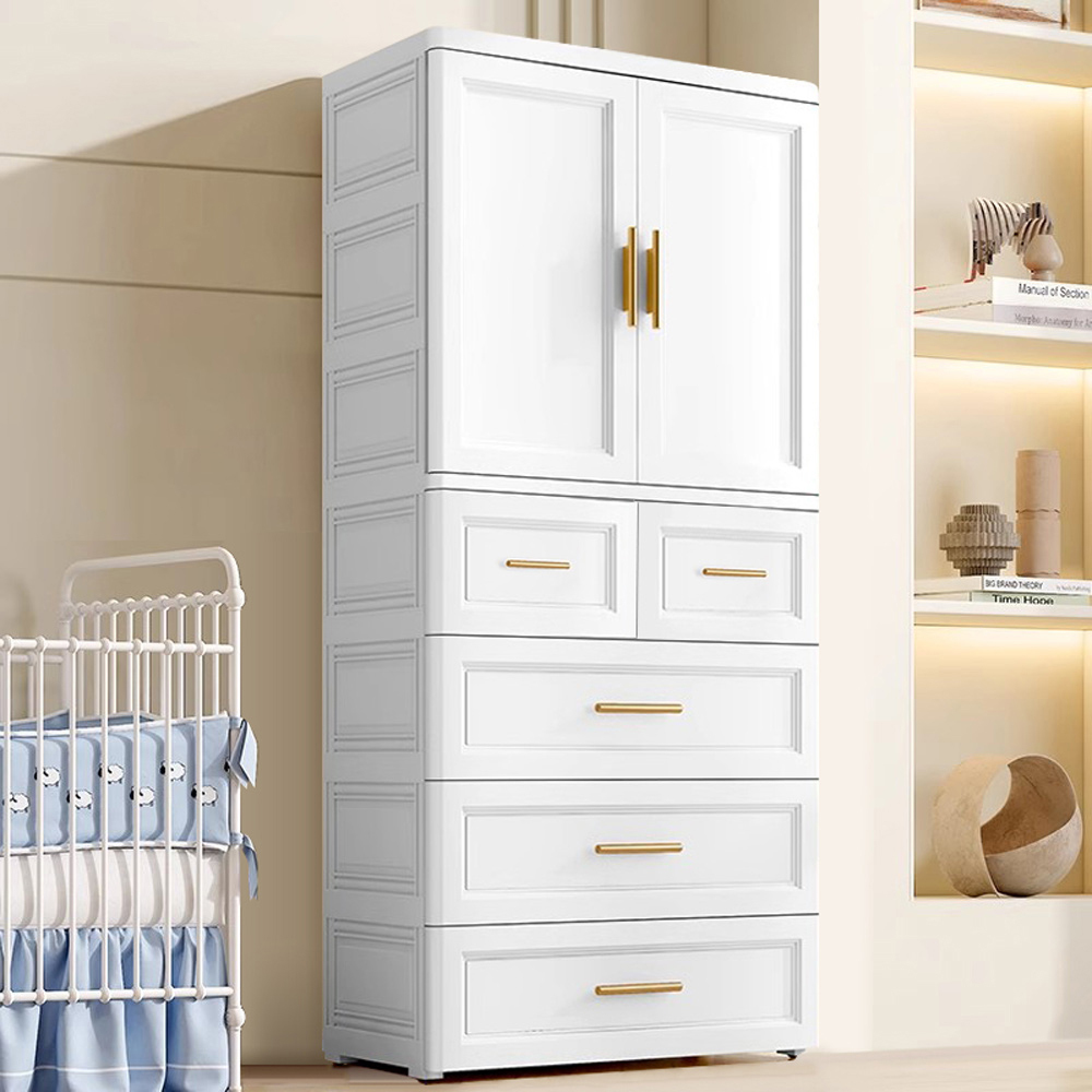 【AOTTO】70面寬雙開門五層衣櫃 輕奢款 歐式 (AT-010)