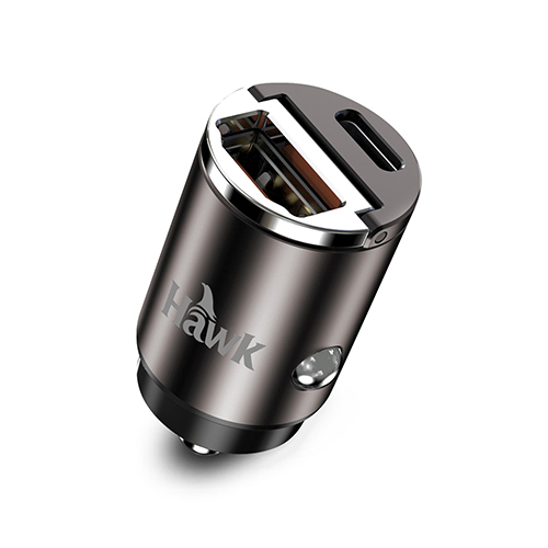 【Hawk 浩客】30W雙孔PD+QC隱形車充