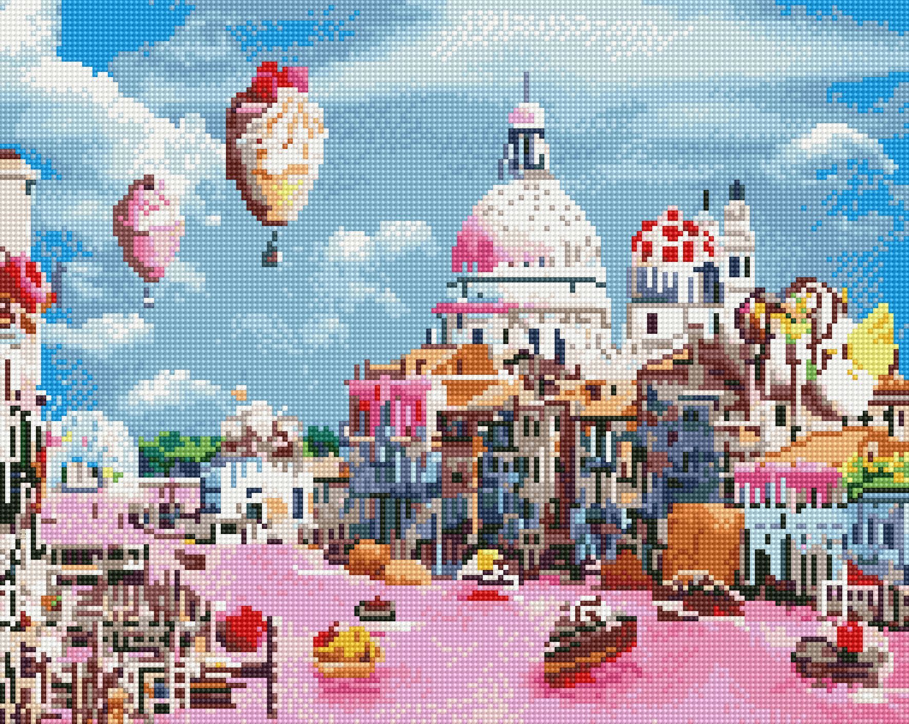 藝術生活 鑽石新設計 滿版立體鑽石畫【GJ6074】威尼斯的盛宴   40*50CM