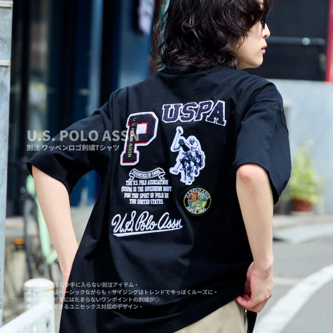 "代購" U.S. POLO ASSN. 布繡LOGO短踢