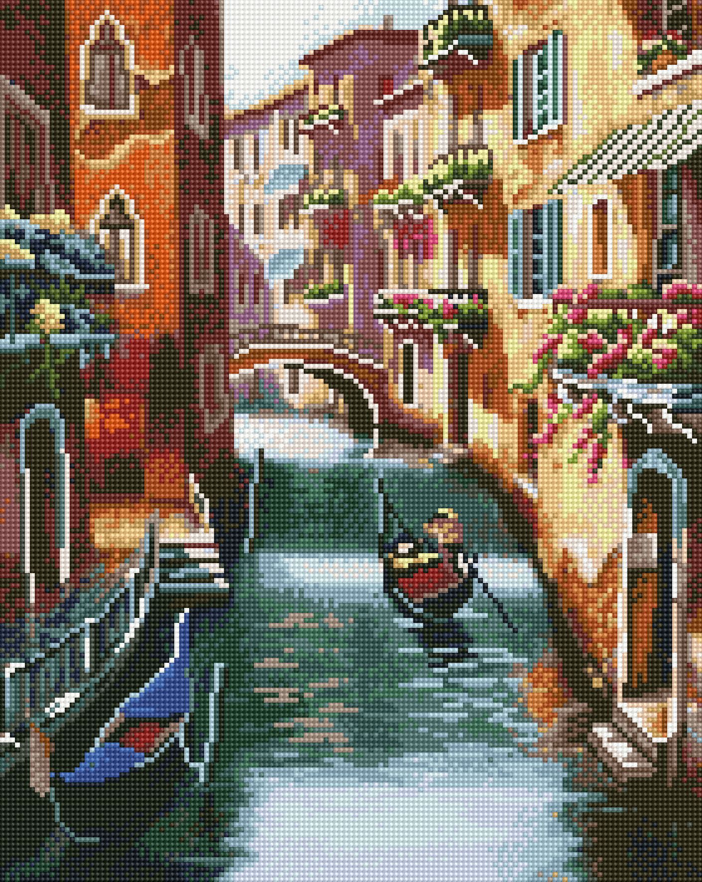 藝術生活 鑽石新設計 滿版立體鑽石畫【GJ6368】浪漫水都     40*50CM