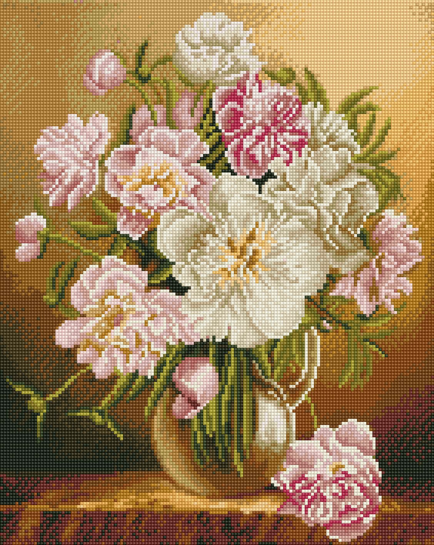 藝術生活 鑽石新設計 滿版立體鑽石畫【GJ6404】花間物語    40*50CM