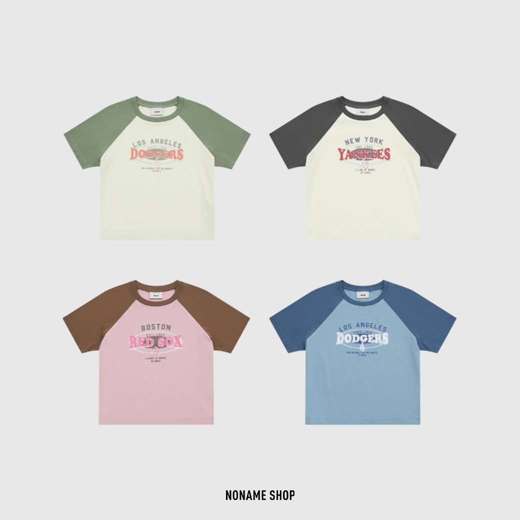 <<KARINA同款!!!>> MLB  Varsity 洛杉磯道奇/紐約洋基/波士頓紅襪 微短版 短袖 三色 (女款)