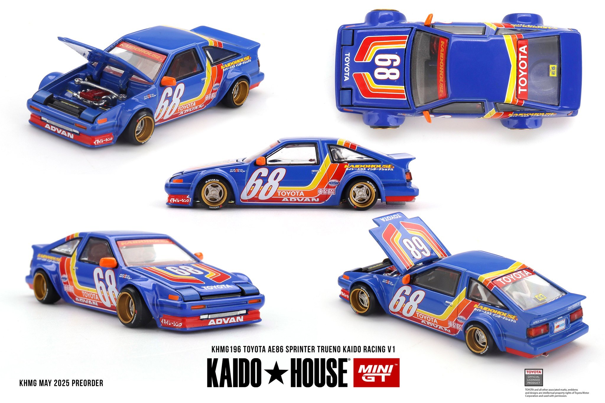 【預訂】Mini GT x Kaido House Toyota AE86 Sprinter Trueno Kaido Racing V1