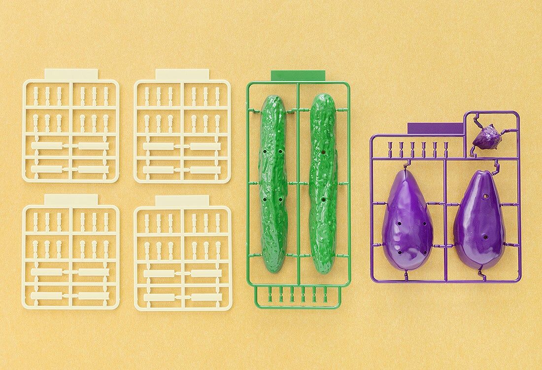 精靈馬組裝模型 小黃瓜和茄子 Shoryo Uma Plastic Model Cucumber & Eggplant