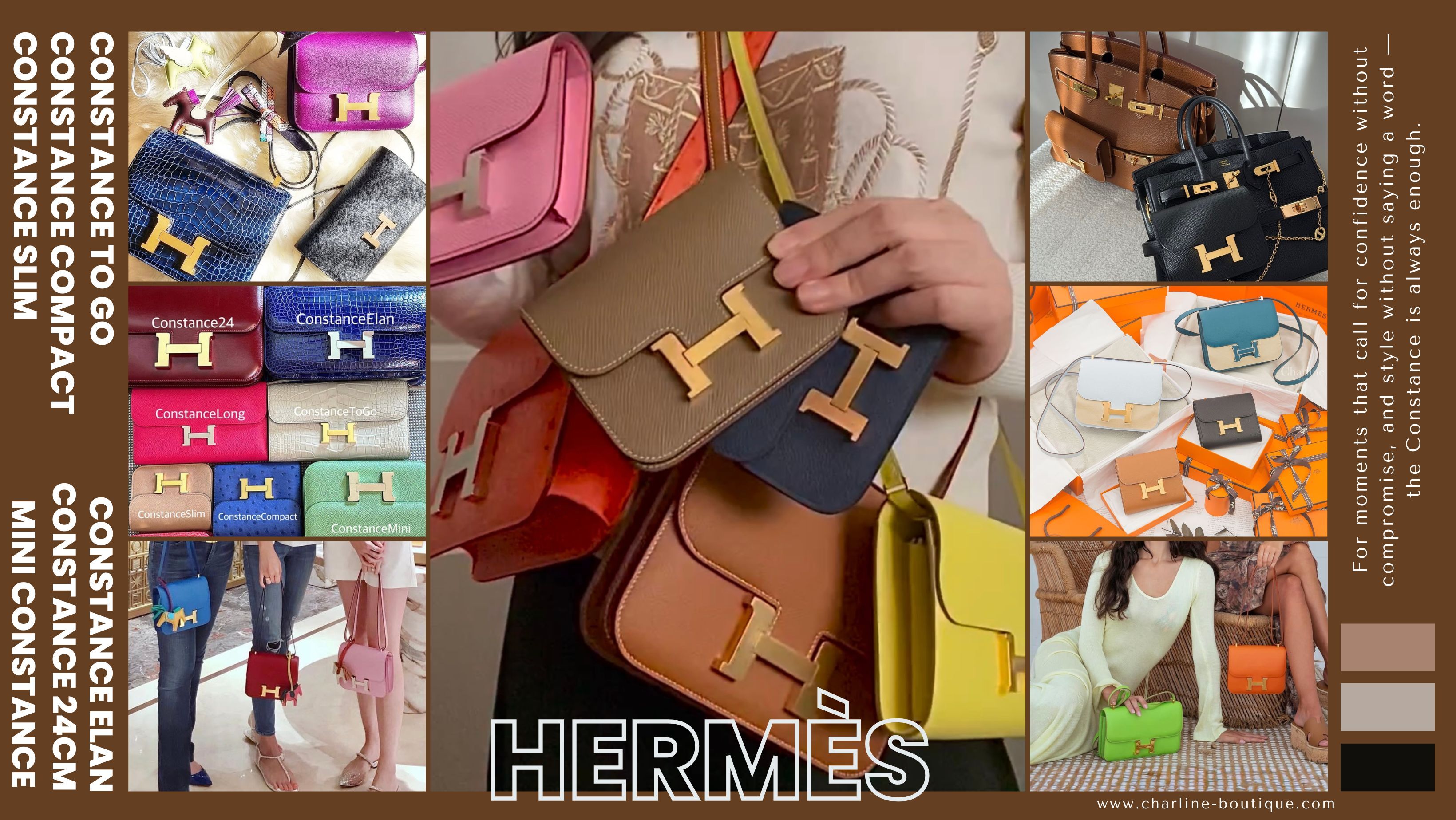 Hermès 除了三大金剛色您一定要知道外，BKC這個名稱您更是不能不暸解！當談到 Hermès 經典三大包款，除了 Birkin 與 Kelly，Constance 絕對是不可忽視的經典之一。這款以「H金屬釦」為標誌的包款，自1959 年問世以來就擄獲無數時尚女性的心，更因美國前第一夫人 Jacqueline Kennedy（賈桂琳·甘迺迪）的愛用而聲名大噪。接下來就跟著我們一起來看看俗稱康康包的 Constance 魅力吧！