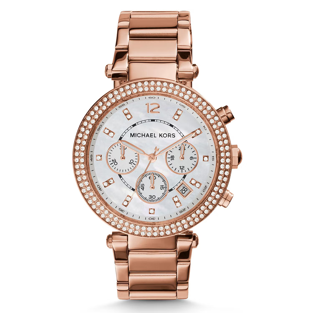 【MICHAEL KORS 邁克·科爾斯】MK5491 經典 氣質 晶鑽 日期 三眼 女款 石英 手錶