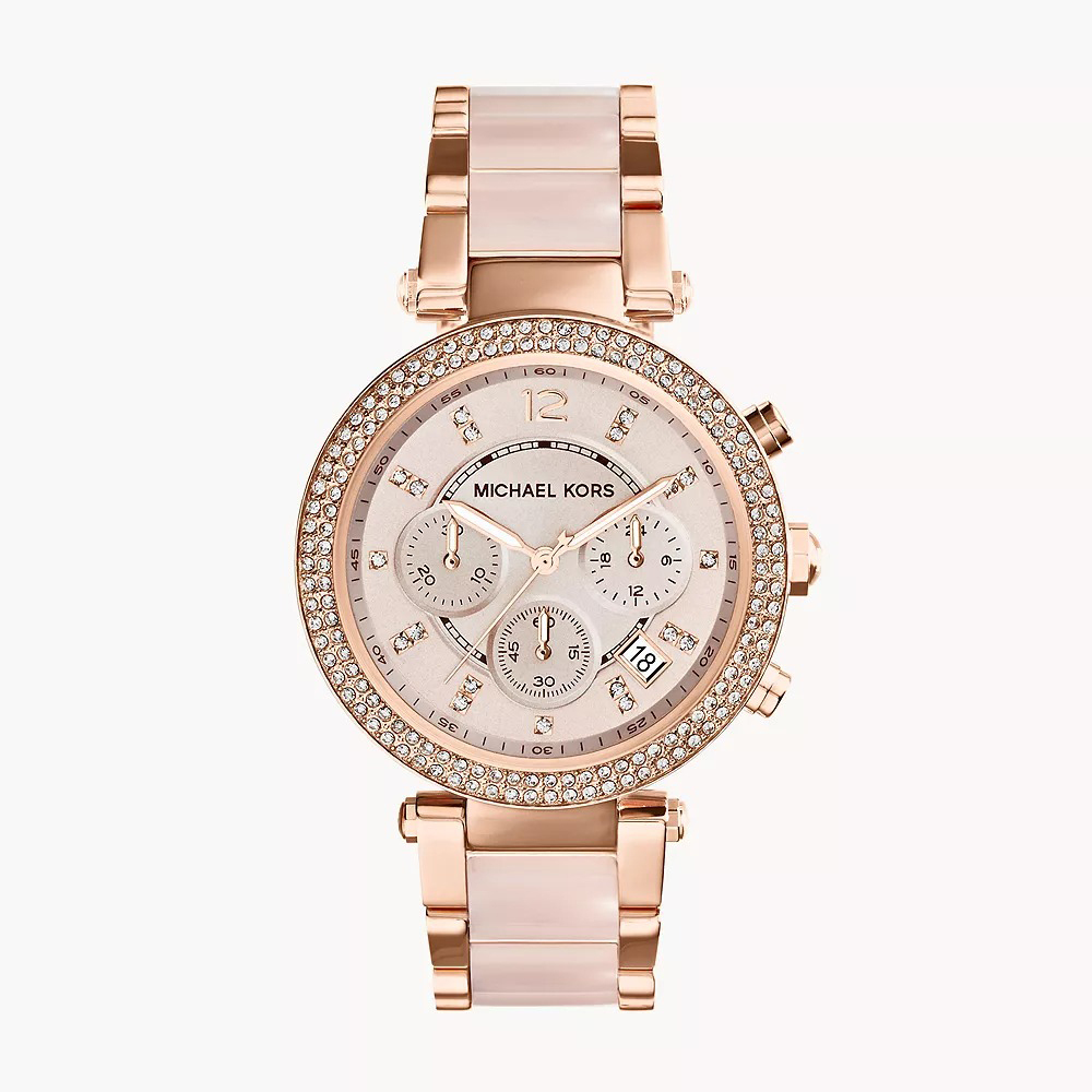 【MICHAEL KORS 邁克·科爾斯】MK5896 經典 氣質 晶鑽 日期 三眼 女款 石英 手錶