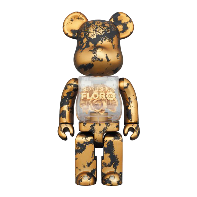 BE@RBRICK FLOR@ GOLD 金肚中花 400%