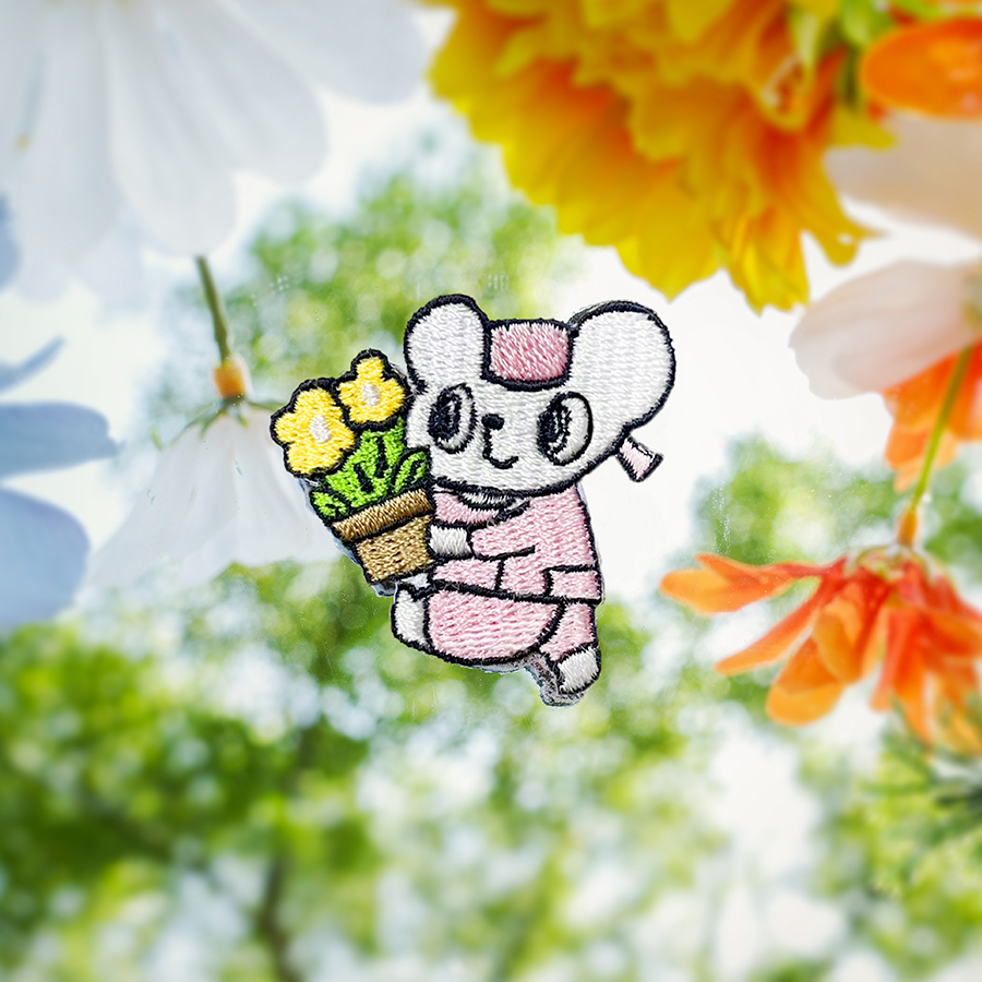 【 品牌小物 】聯名刺繡燙貼片-老鼠米米