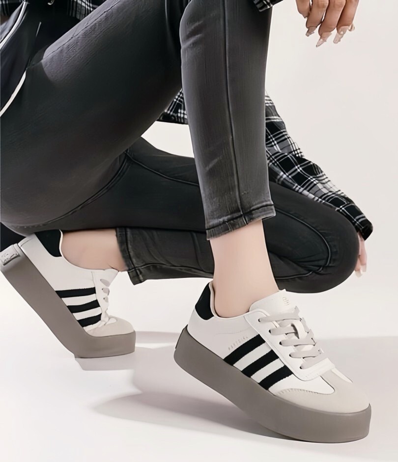 |預購| 韓國簡約厚底德訓鞋（米） 22.5-24.5