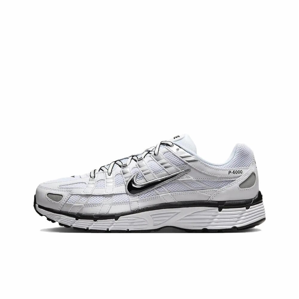 Nike P-6000 White Metallic Silver Black 白銀黑 復古 緩震 休閒鞋 男鞋 CD6404-107