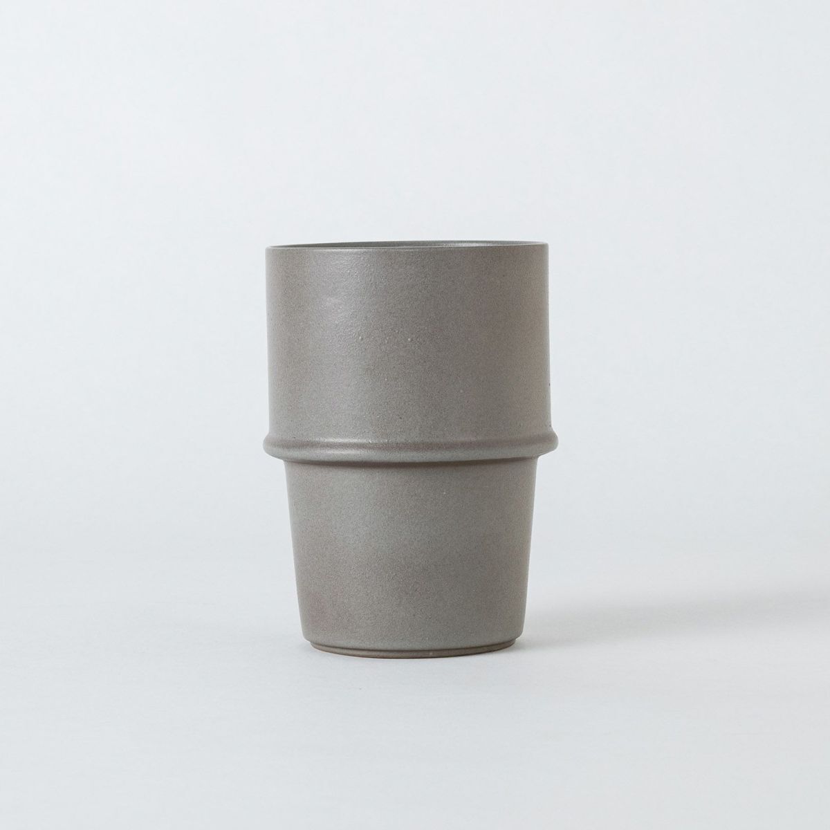 明山窯 HIJICA 水杯 岩石灰｜信樂燒