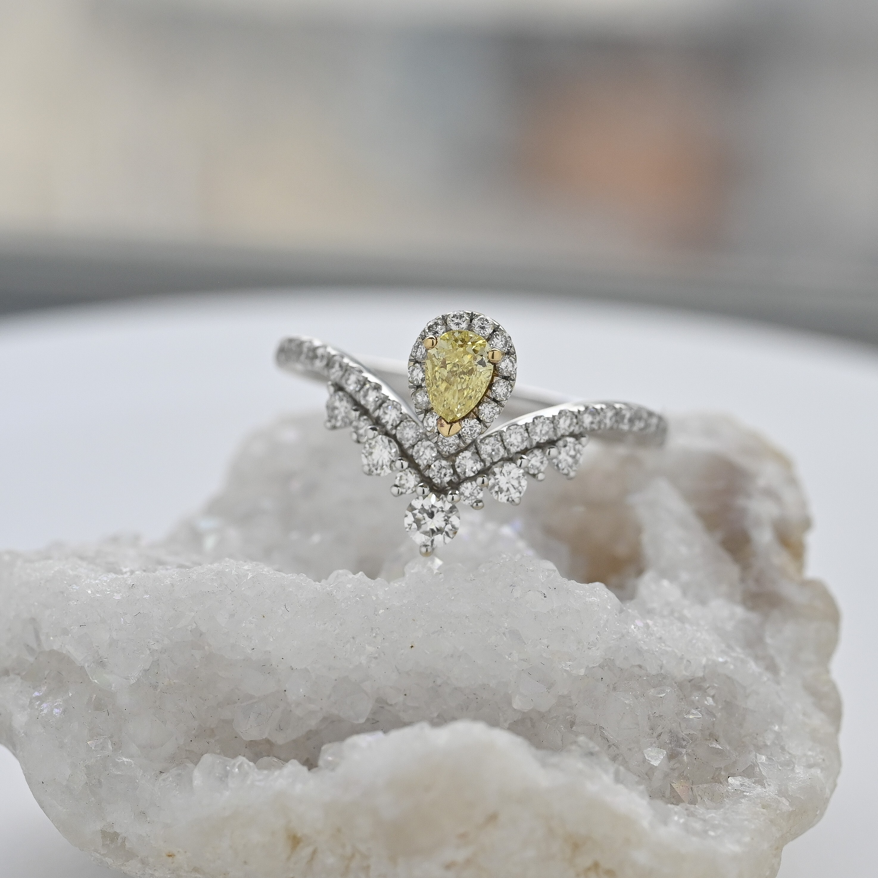 18K ASVIDA Signature Yellow Diamond Ring