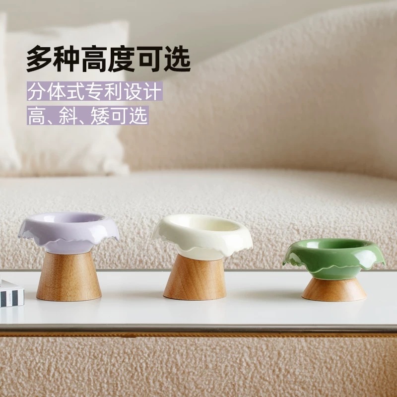 宠物陶瓷碗 雪糕分体式宠物碗 15.5cm