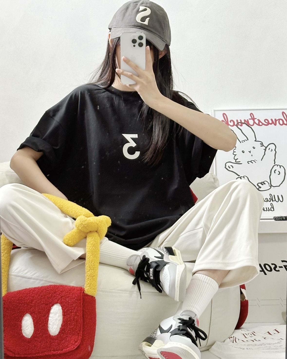 EDC Innersect 三生萬物 數字3 背後地球 短Tee 煙灰 黑色