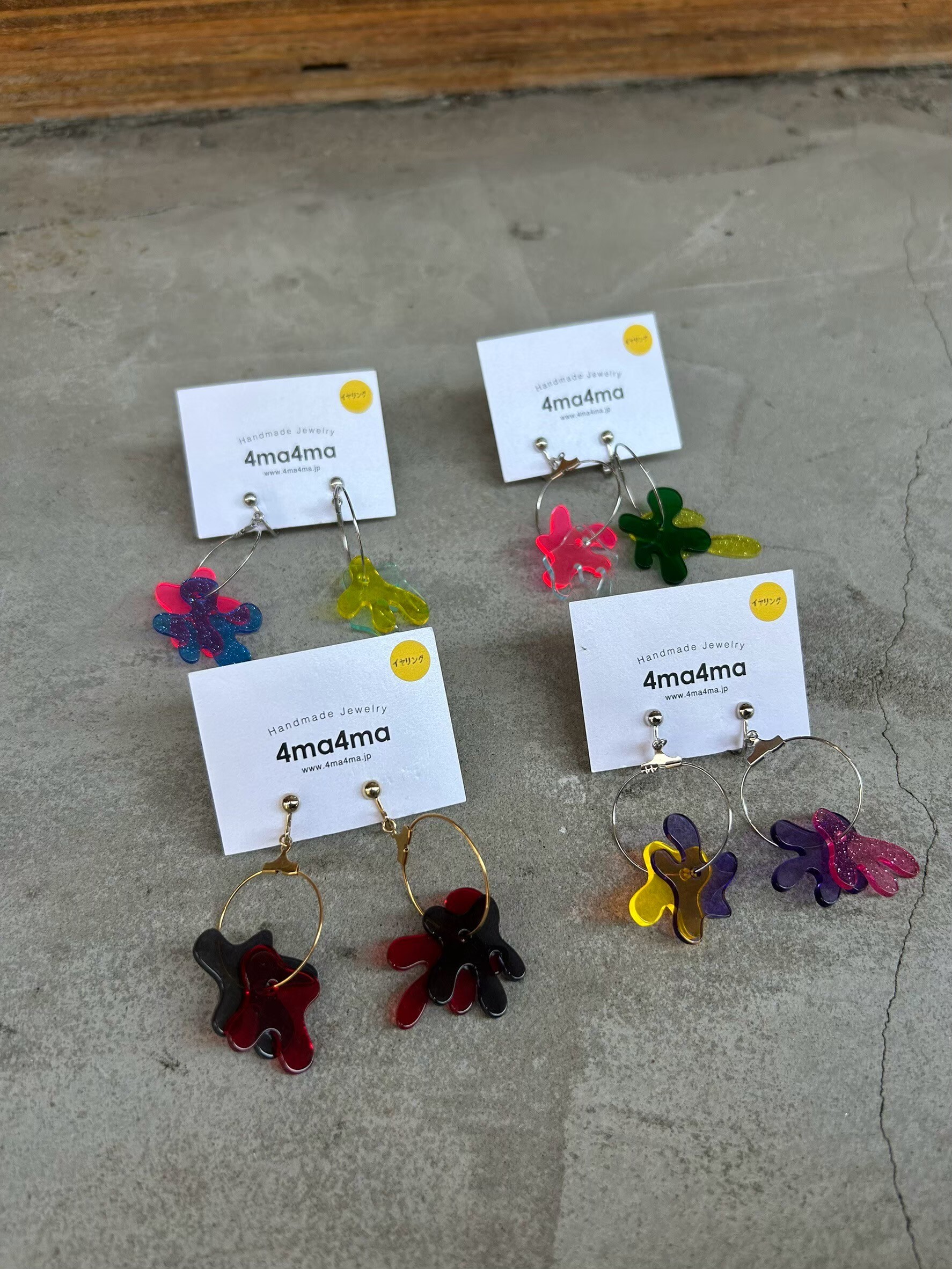 [4ma4ma] 垂墜耳環 | 耳夾 | NO.6